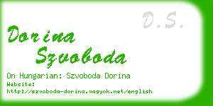 dorina szvoboda business card